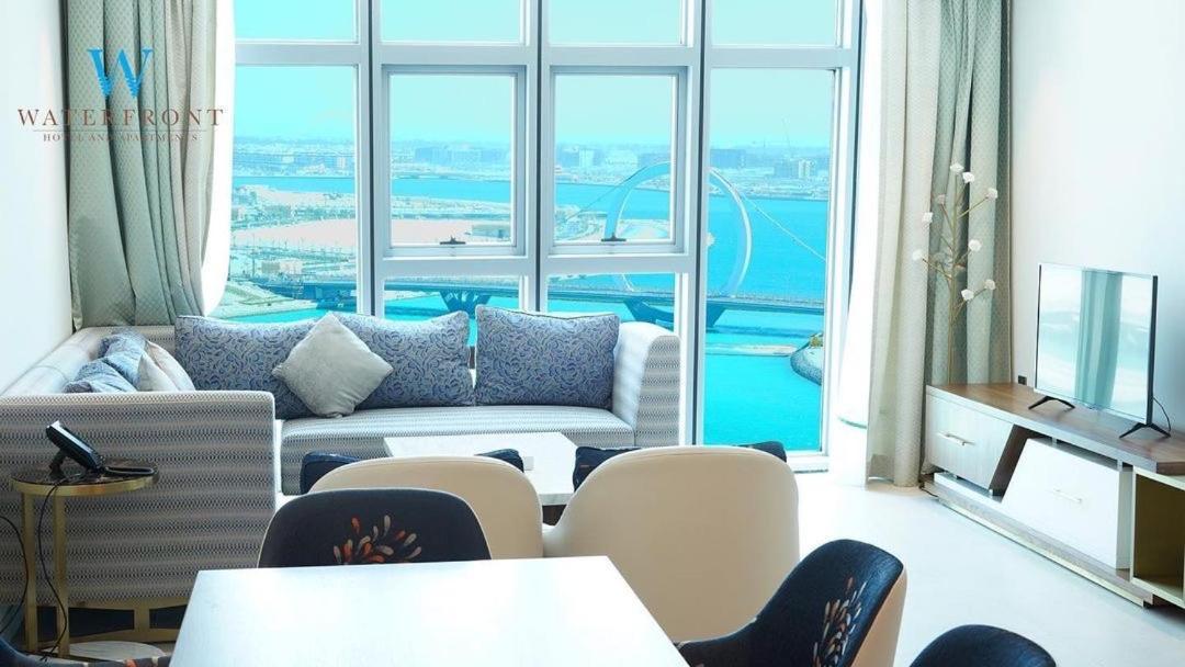 Lusail Waterfront Hotel Apartment מראה חיצוני תמונה A living room in a condominium